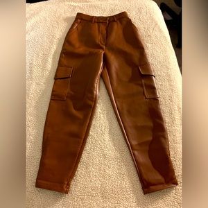 Aritzia Wilfred S leather cargo pant